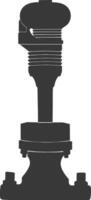 Silhouette piston black color only vector