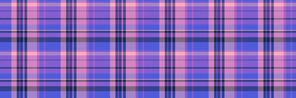 Christmas plaid texture background, yard seamless check tartan. Commerce pattern textile fabric in blue and purple colors. vector