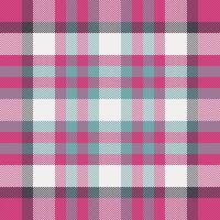 Quiet seamless texture, full fabric textile pattern. Masculine tartan background plaid check in pink and white colors. vector