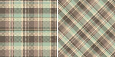 Plaid pattern seamless of textile texture check with a background fabric tartan. Set in coffee colors. Modern duvet covers for the bedroom. vector