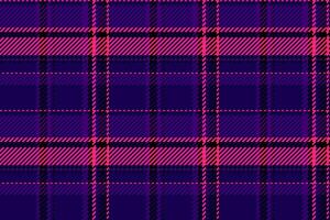 Background textile fabric of plaid seamless texture with a tartan check pattern. vector