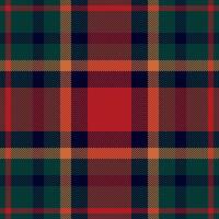 Plaid check pattern. Seamless fabric texture. Tartan textile print. vector