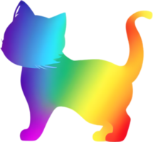 Colorful feline illustration, perfect for whimsical pet-themed designs. AI-generated. png