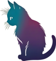 Colorful feline illustration, perfect for whimsical pet-themed designs. AI-generated. png