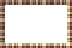 Rectangle frame vintage pattern design template. Border designs plaid fabric texture. Scottish tartan background for collage art, gif card, handmade crafts. vector