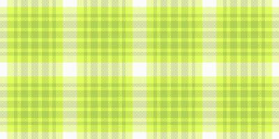 Store check fabric, woven tartan seamless plaid. Occupation textile pattern texture background in lime and white colors. vector