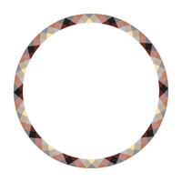 Circle borders and frames . Round border pattern geometric vintage frame design. Scottish tartan plaid fabric texture. Template for gift card, collage, scrapbook or photo album and portrait. vector
