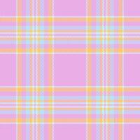 Texture check of fabric plaid textile with a seamless tartan pattern background. vector