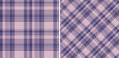 Seamless tartan textile of fabric pattern with a texture background plaid check. Set in night colors for vogue fashion trends in the season. vector