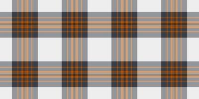 Beautiful fabric tartan background, collage pattern texture plaid. Rag check seamless textile in orange and grey colors. vector