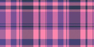 Artwork pattern texture, good seamless check background. Symmetry tartan fabric textile plaid in pink and blue colors. vector