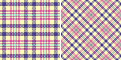 Texture fabric pattern of plaid check with a textile tartan seamless background. vector