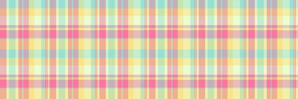 Scarf background check plaid, close up fabric tartan textile. Simple texture seamless pattern in yellow and red colors. vector