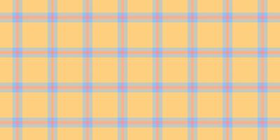 Mixed seamless plaid tartan, rich textile texture fabric. Fluffy background check pattern in grey and amber colors. vector