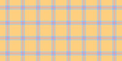 Mixed seamless plaid tartan, rich textile texture fabric. Fluffy background check pattern in grey and amber colors. vector