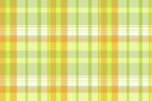 Decorative texture background, small check textile plaid. Aged pattern seamless fabric tartan in lime and white colors. vector