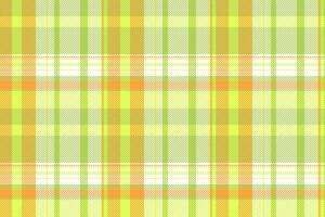 Decorative texture background, small check textile plaid. Aged pattern seamless fabric tartan in lime and white colors. vector