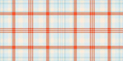 Large seamless tartan texture, teenage fabric pattern. Spring textile check plaid background in light and papaya whip colors. vector