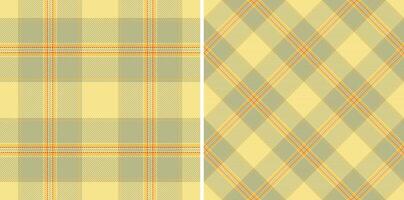 Plaid seamless fabric of background check with a texture pattern tartan textile. vector