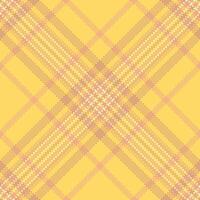 Textile plaid fabric of seamless tartan background with a check pattern texture. vector