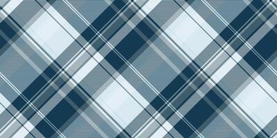 Path pattern texture check, trade tartan textile plaid. Poncho fabric background seamless in cyan and pastel snow colors. vector