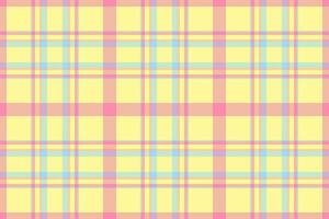 Plaid textile pattern of fabric check with a background texture tartan seamless. vector