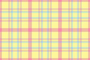 Plaid textile pattern of fabric check with a background texture tartan seamless. vector