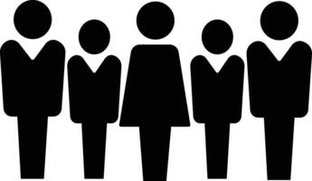 grupo de negocio personas icono en departamento. oficina trabajadores con igual oportunidades, corporativo multicultural profesional equipo. para aplicaciones o sitio web símbolo aislado en vector