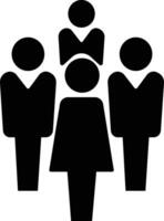 Group of business people icon in flat. Office workers with equal opportunities, corporate multicultural professional team. for apps or website symbol isolated on vector