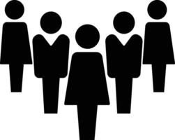 Group of business people icon in flat. Office workers with equal opportunities, corporate multicultural professional team. for apps or website symbol isolated on vector