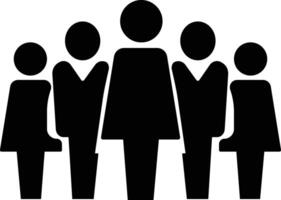 Group of business people icon in flat. Office workers with equal opportunities, corporate multicultural professional team. for apps or website symbol isolated on vector