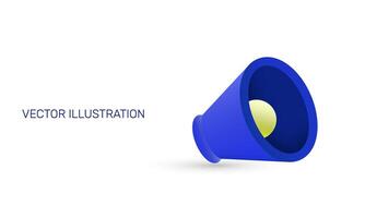 3d realistic unique icon concept sound notification design vector