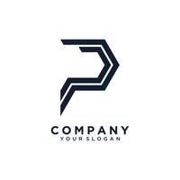 Monogram letter P design element icon with creative modern concept vector