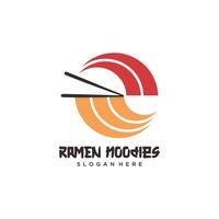 Ramen logo design element icon with creative modern concept vector