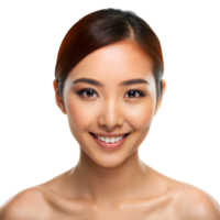 A cheerful woman with a radiant smile on a transparent background, ideal for various digital uses png