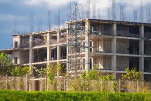 Construction Site, frame of the house photo