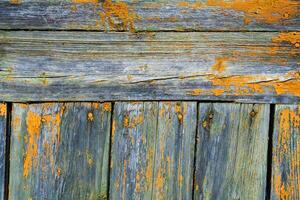 Aged painted wooden wall planks texture, background photo