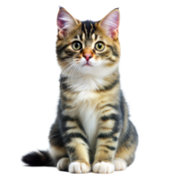 A cute cat with a pink nose and green eyes png