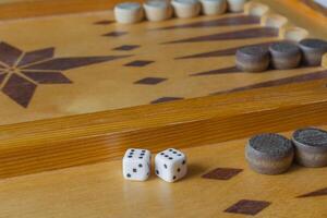 Wooden backgammon board photo