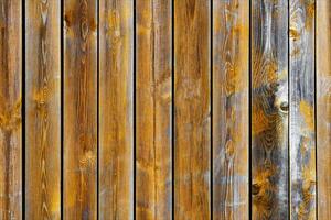 Aged shabby painted wooden wall panel as texture, background photo