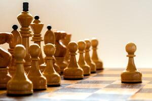 wooden chess pieces photo