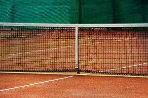 Gravel tennis court photo