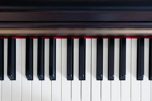 Piano keys top view photo