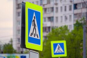 traffic signs pedestrian crossing photo