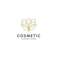 Beauty Flower Cosmetic Logo Template vector