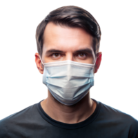 hombre vistiendo un médico cara máscara png
