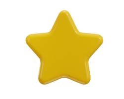 Star icon 3d rendering illustration png
