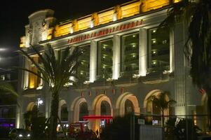 Nice France 20 august 2022 Nice casino at night shooting with all its illumination outlining the lines and shapes photo