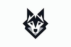 Innovative Geometric Wolf Head Logo Modern Abstract Design for Branding vector