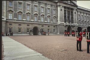 London United Kingdom may 1979 Change of guard scene in London in 70s photo